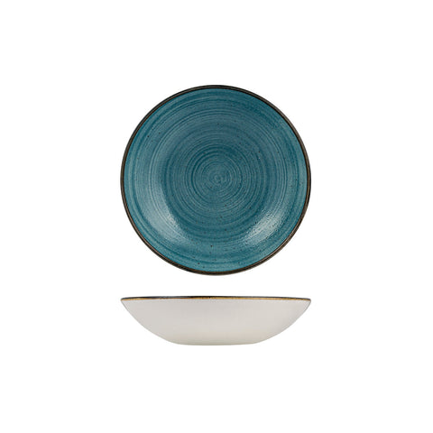 9977218-TL Churchill Stonecast Raw Teal Dinnerware Collection Round Coupe Bowl 182mm/426ml