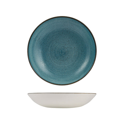 9977225-TL Churchill Stonecast Raw Teal Dinnerware Collection Round Coupe Bowl 248mm/1136ml