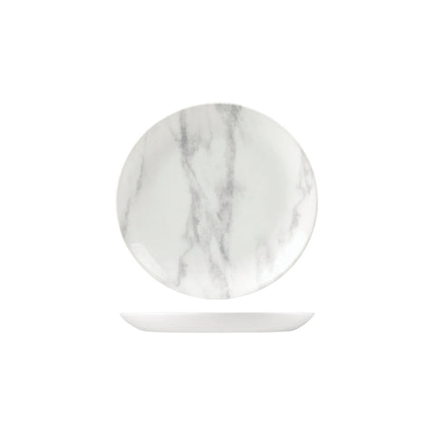 9977316 Churchill Textured Prints Dinnerware Collection Grey Marble Round Coupe Plate 165mm