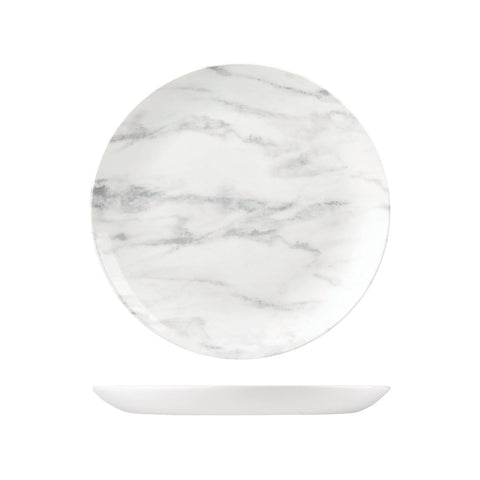 9977326 Churchill Textured Prints Dinnerware Collection Grey Marble Round Coupe Plate 260mm