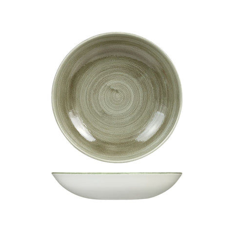 9978225-G Churchill Stonecast Patina Burnished Green Dinnerware Collection Round Coupe Bowl 248mm/1136ml