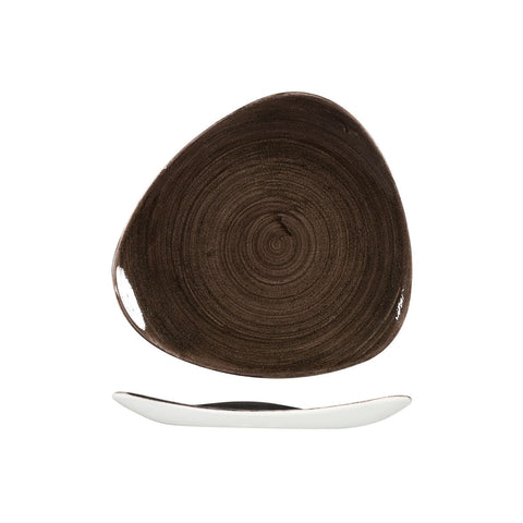 9978323-IB Churchill Stonecast Patina Iron Black Dinnerware Collection Triangular Plate 229x229mm