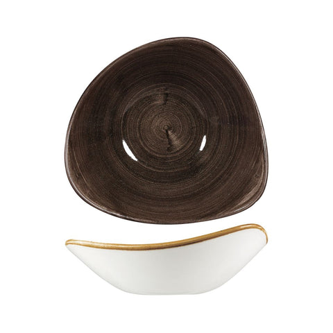 9978723-IB Churchill Stonecast Patina Iron Black Dinnerware Collection Triangular Bowl 235x235mm /600ml