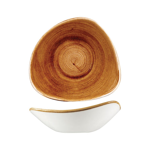 9978723-VC Churchill Stonecast Patina Vintage Copper Dinnerware Collection Triangular Bowl 235x235mm /600ml