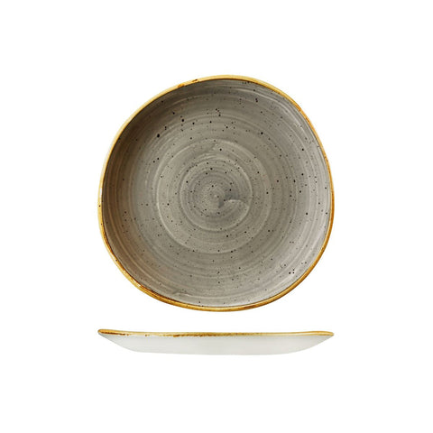 9979121-P Churchill Stonecast Peppercorn Grey Dinnerware Collection Organic Round Plate 210mm
