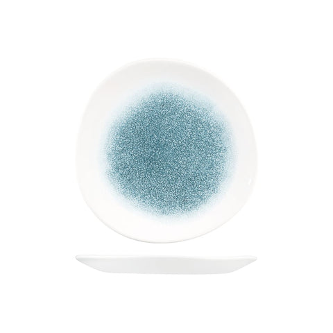 9979121-TB Churchill Studio Prints Raku Topaz Blue Dinnerware Collection Raku Topaz Blue Round Organic Plate 210mm