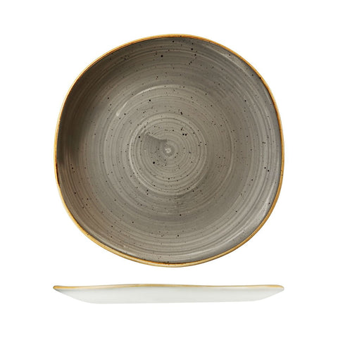 9979126-P Churchill Stonecast Peppercorn Grey Dinnerware Collection Organic Round Plate 264mm