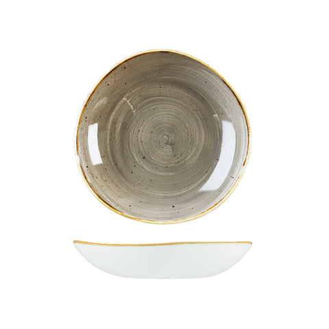 9979325-P Churchill Stonecast Peppercorn Grey Dinnerware Collection Organic Round Bowl 253mm / 1100ml