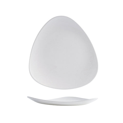 9985323 Churchill Studio Prints Vellum Satin White Dinnerware Collection Vellum Satin White Triangular Plate 230mm