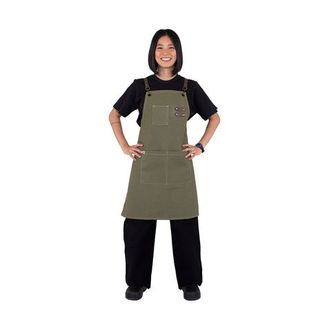 AC-TOMY02 Tomy Bib Aprons Tomy Bib Apron - Olive
