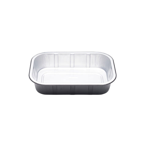 AC1000/220 Aluminium Foil Rectangular Container Aluminium Foil Container Black / Silver 220x189x45mm / 1000ml (500/Ctn)