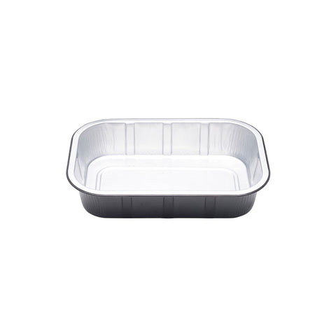 AC825/220 Aluminium Foil Rectangular Container Aluminium Foil Container Black / Silver 220x194x34mm / 825ml (500/Ctn)