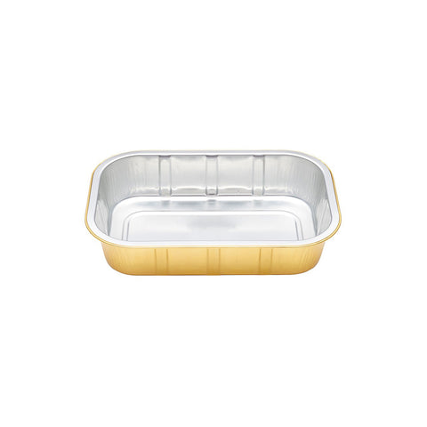 AC930/184 Aluminium Foil Rectangular Container Aluminium Foil Container Gold / Silver 184x157x45mm / 930ml (500/Ctn)