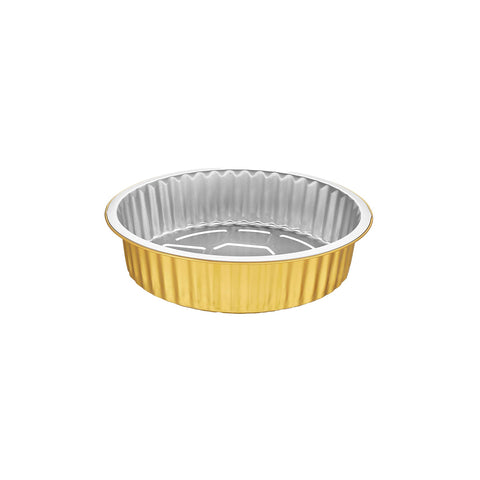 ACR3000/250 Aluminium Foil Round Container Aluminium Foil Container Gold / Silver 250x85mm / 3000ml (200/Ctn)