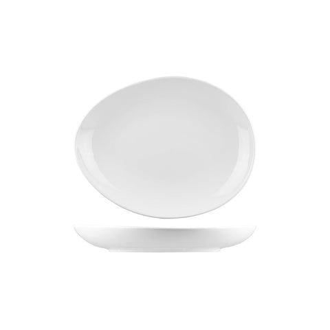B4105 Australian Fine China Bistro & Cafe Dinnerware Collection Bistro & Cafe Egg Shape Plate / Bowl 223x269mm