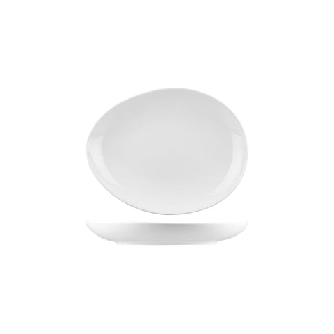 B4575 Australian Fine China Bistro & Cafe Dinnerware Collection Bistro & Cafe Egg Shape Plate / Bowl 159x189mm