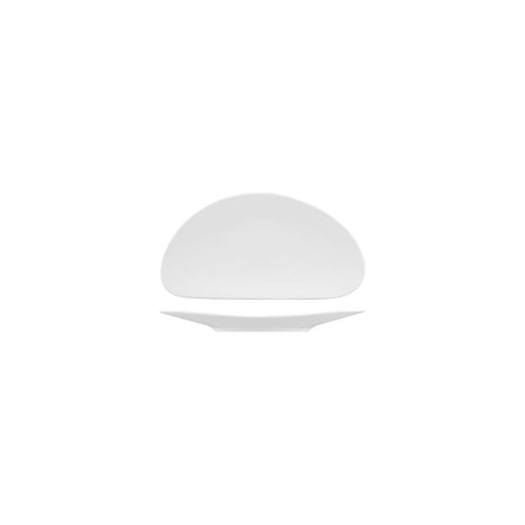 B9374 Australian Fine China Bistro & Cafe Dinnerware Collection Bistro & Cafe Crescent Coupe Platter 210x110mm