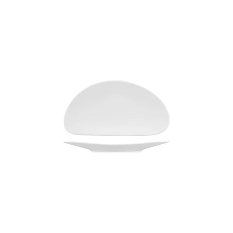 B9375 Australian Fine China Bistro & Cafe Dinnerware Collection Bistro & Cafe Crescent Coupe Platter 280x148mm