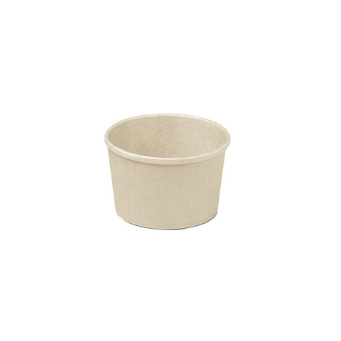 BPB8OZ-PLA Bamboo Pulp Round Bowl 96mm Bamboo Pulp Round Bowl PLA Lining 96x62mm / 8oz