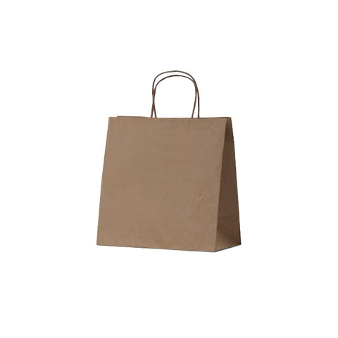 BKPT#10-250 Kraft Paper Bag Twisted Handles Kraft Paper Bag Twisted Handles 120gsm 280x150x280mm (250/Ctn)