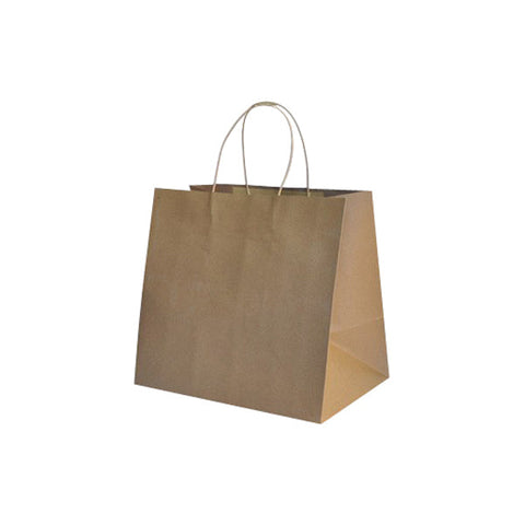 BKPT#19 Kraft Paper Bag Twisted Handles Kraft Paper Bag Twisted Handles 120gsm 305x240x305mm (250/Ctn)