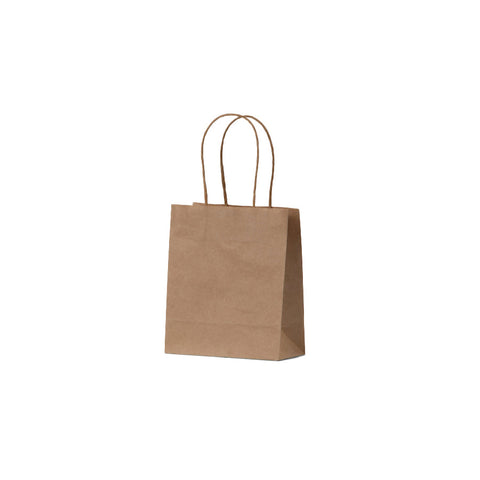 BKPT#1 Kraft Paper Bag Twisted Handles Kraft Paper Bag Twisted Handles 120gsm 169x100x200mm (400/Ctn)
