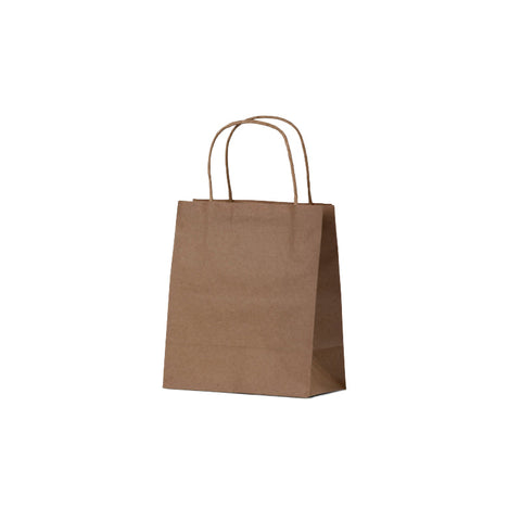 BKPT#4 Kraft Paper Bag Twisted Handles Kraft Paper Bag Twisted Handles 120gsm 210x140x270mm (250/Ctn)