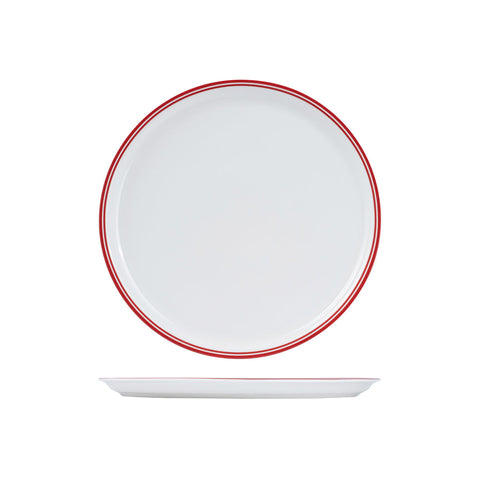 BPP32-R RAK Porcelain Nano Cru Red Dinnerware Collection Nano Cru Red Nano Cru Black Pizza Plate 310mm