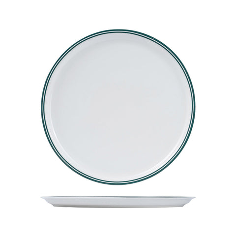 BPP33-G RAK Porcelain Nano Cru Green Dinnerware Collection Nano Cru Green Nano Cru Black Pizza Plate 330mm
