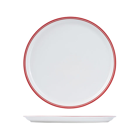 BPP33-R RAK Porcelain Nano Cru Red Dinnerware Collection Nano Cru Red Nano Cru Black Pizza Plate 330mm