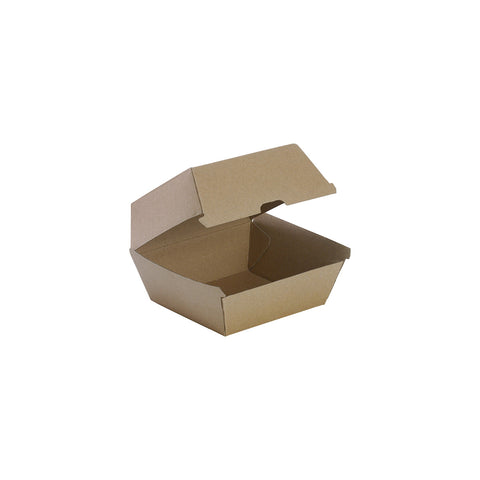 BURGERCB Cardboard Clamshells Cardboard Burger Box 105x105x85mm (250/Ctn)