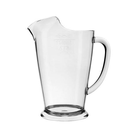 CC870052S Crown Polycarbonate Jugs Drinkware S.A.N Jug w/ Ice Lip - Certified 195x139mm / 1140ml
