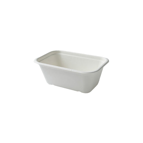 EGP1000 Sugarcane Rectangular Container & Lids Sugarcane Rectangular Container 205x130x82mm / 1000ml (500/Ctn)