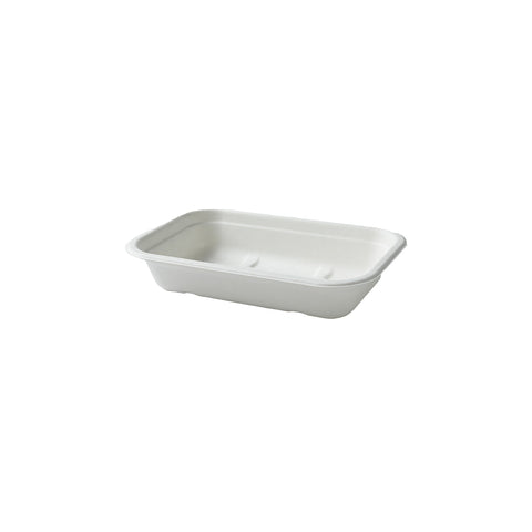 EGP450 Sugarcane Rectangular Container & Lids Sugarcane Rectangular Container 205x130x42mm / 450ml (500/Ctn)