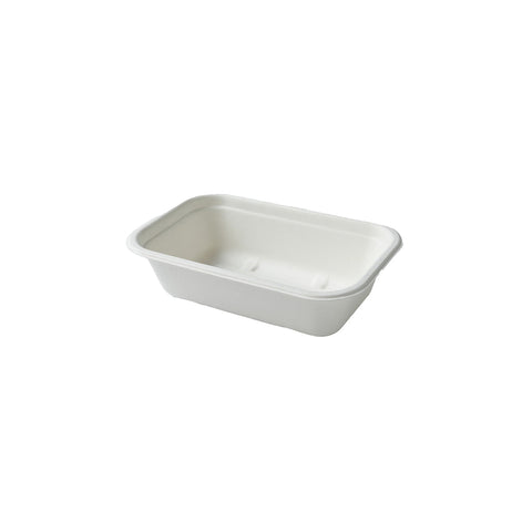 EGP500 Sugarcane Rectangular Container & Lids Sugarcane Rectangular Container 205x130x45mm / 500ml (500/Ctn)