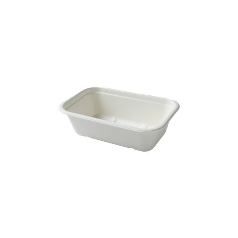 EGP650 Sugarcane Rectangular Container & Lids Sugarcane Rectangular Container 205x130x55mm / 650ml (500/Ctn)