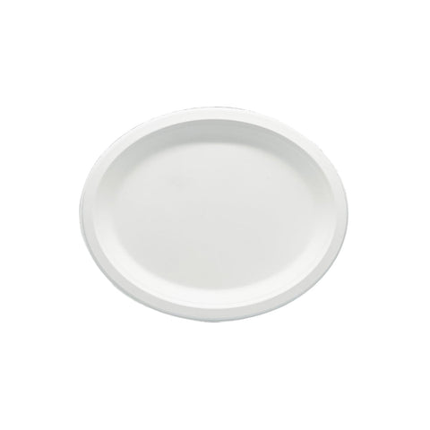 EGP96O Sugarcane Plates Sugarcane Oval Plate 230x165mm / 6.5x9" (500/Ctn)