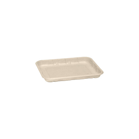 EGPFT75S-N Sugarcane Produce Trays Sugarcane Pulp Tray Natural 190x140x12mm (500/Ctn)