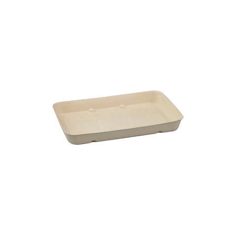 EGPFT85D-N Sugarcane Produce Trays Sugarcane Pulp Tray Natural 212x140x24mm (500/Ctn)