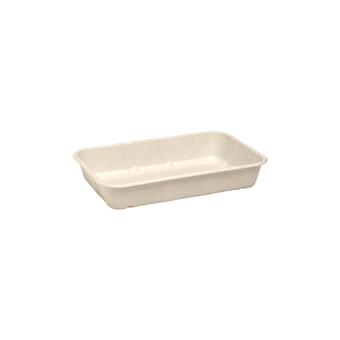EGPFT87D-N Sugarcane Produce Trays Sugarcane Pulp Tray Natural 212x190x30mm (500/Ctn)