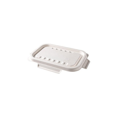 EGPLID Sugarcane Rectangular Container & Lids Sugarcane Lid to Suit Rectangular Container 242x167x17mm (500/Ctn)