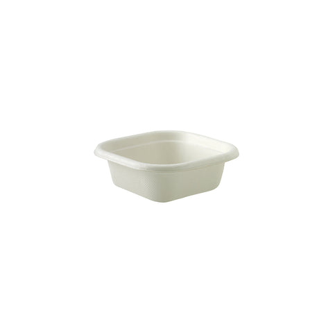 EGPSQ280 Sugarcane Square Containers Sugarcane Square Container 130x130x45mm / 280ml (600/Ctn)