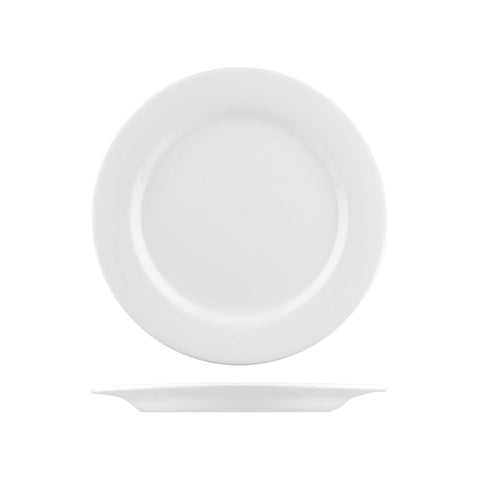 F3312 Australian Fine China Flinders Dinnerware Collection Flinders Round Plate - Wide Rim 310mm