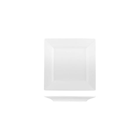 F4546 Australian Fine China Flinders Dinnerware Collection Flinders Square Plate - Wide Rim 182x182mm