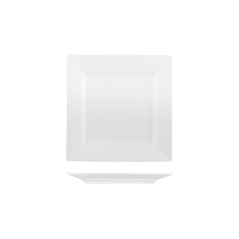 F4547 Australian Fine China Flinders Dinnerware Collection Flinders Square Plate - Wide Rim 214x214mm