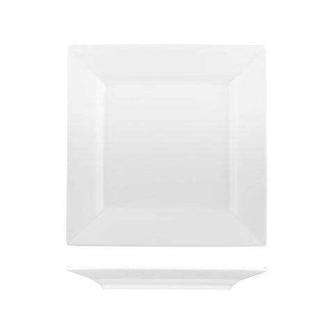 F4549 Australian Fine China Flinders Dinnerware Collection Flinders Square Plate - Wide Rim 292x292mm