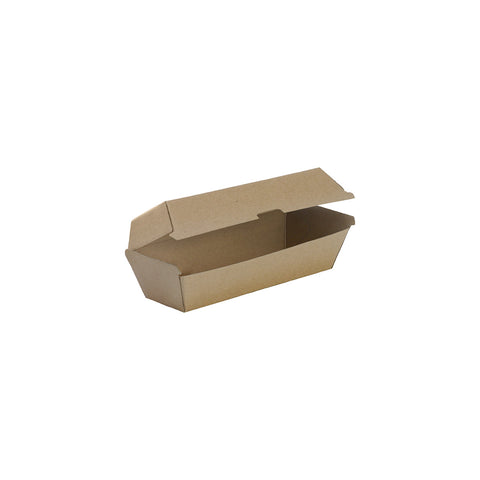 HOTDOGCB Cardboard Clamshells Cardboard Hotdog Box 208x70x75mm (200/Ctn)
