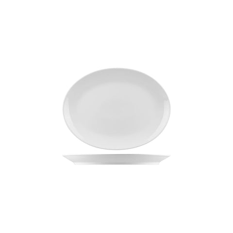 NOP21 RAK Porcelain Nano Dinnerware Collection Nano Oval Coupe Plate 210x150mm