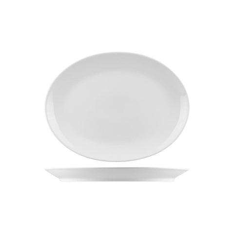 NOP26 RAK Porcelain Nano Dinnerware Collection Nano Oval Coupe Plate 260x190mm