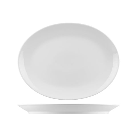 NOP32 RAK Porcelain Nano Dinnerware Collection Nano Oval Coupe Plate 320x230mm